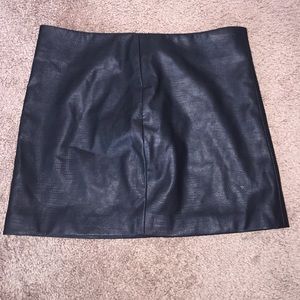 Faux leather skirt