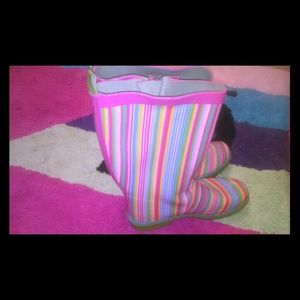 Striped Rainboots
