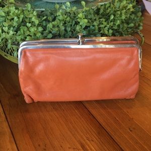 Orange leather Hobo wallet