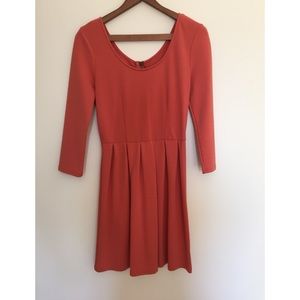 Pleated cotton dress