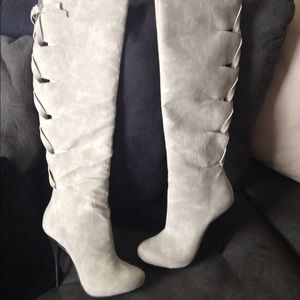 Over the knee suede boot