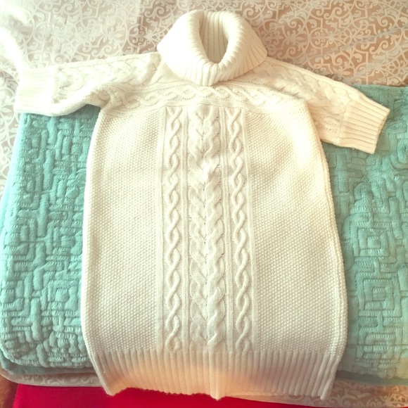 Cream Banana Republic Sweater Dress