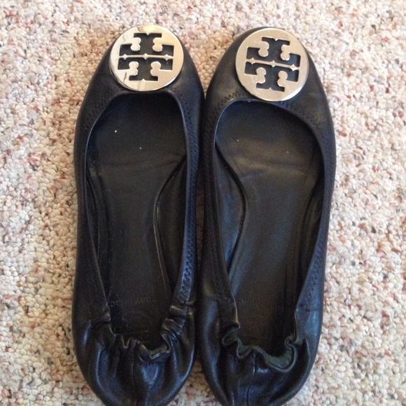 Tory Burch Shoes - Tory Burch Reva black with silver 8.5