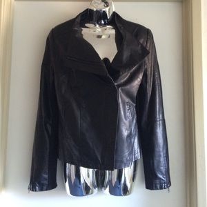 Black leather jacket