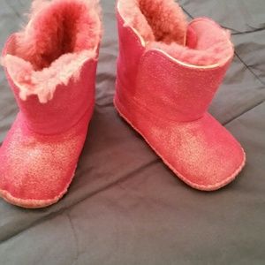Pink glitter uggs USA size 4/5 UK 4 good condition