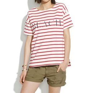 Madewell beach shirt tail tee