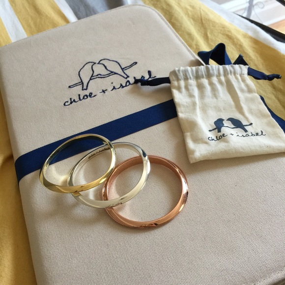 C+I Tri-Tone Bangle Set