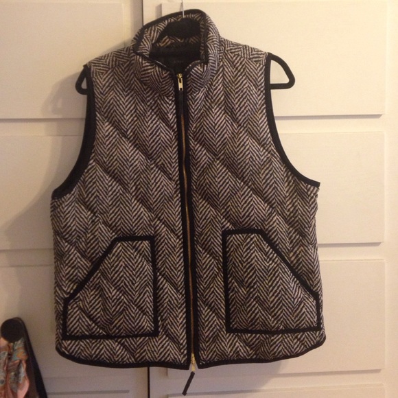 J. Crew houndstooth down vest