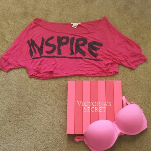 Sold! Vs bright pink multiway strapless bra 34C