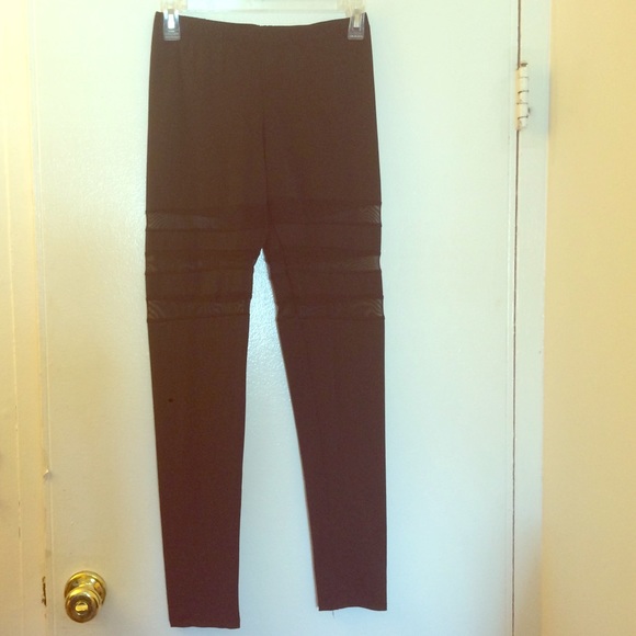 Mesh leggings.