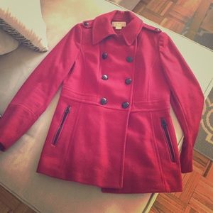 Michael Kors Red Peacoat Size 8