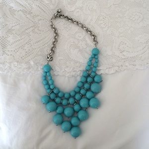 Light blue statement necklace