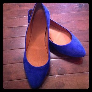 Madewell blue suede flats