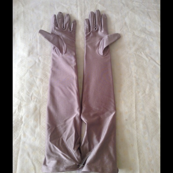 Sateen long gloves
