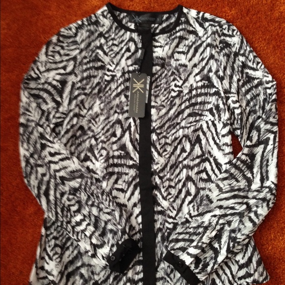 🆕Kardashian Kollection Women's Zebra Print Blouse