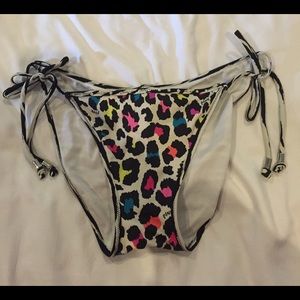 PINK Victoria's Secret Zebra/Leopard Swim Bottoms