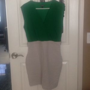Express green and beige dress size 10.