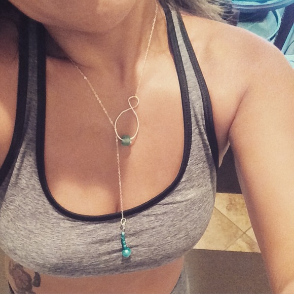 Infinity & back Sterling silver 16 inch necklace