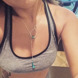 Infinity & back Sterling silver 16 inch necklace