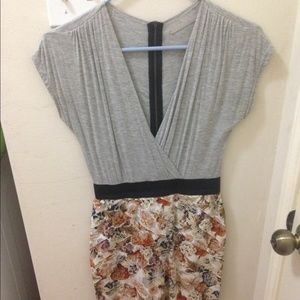 Grey and floral matchup dress