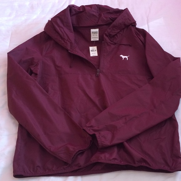 NWT Victoria's Secret Maroon Windbreaker