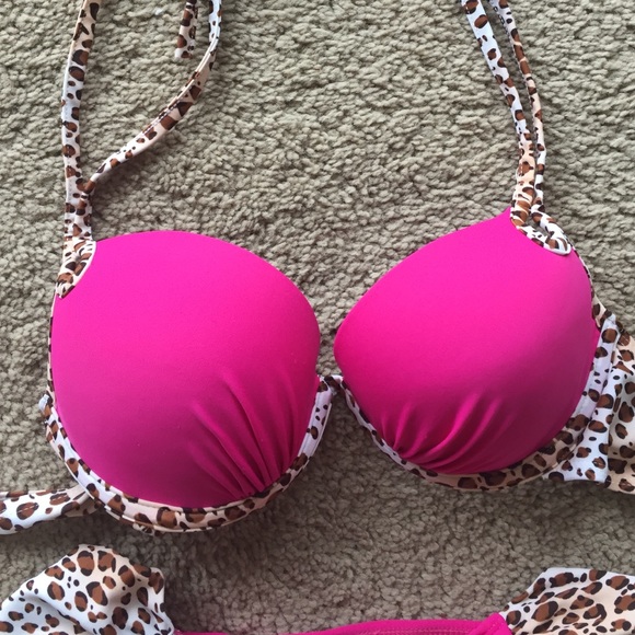 Pink and cheetah print bathing suit! Size small - Picture 2 of 3