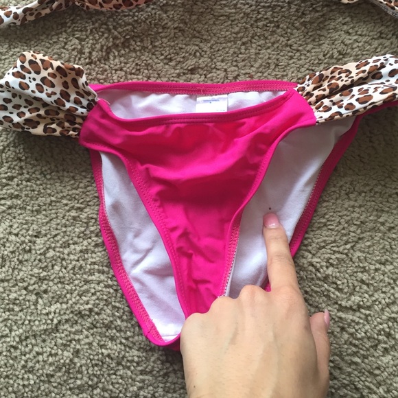 Pink and cheetah print bathing suit! Size small - Picture 3 of 3