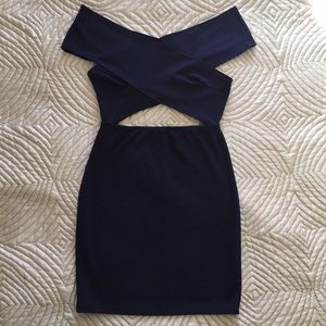 Nasty Gal - Solemio Cutout Bodycon Dress- Navy