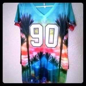 High low graphic Jersey.