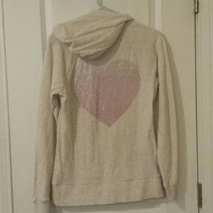 2 victorias secret hoodies heart one and blue one