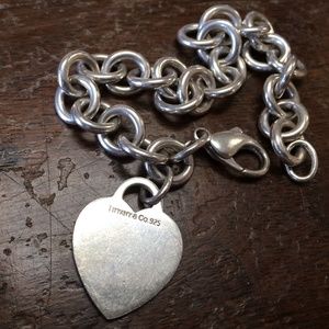 7 inch Tiffany heart bracelet