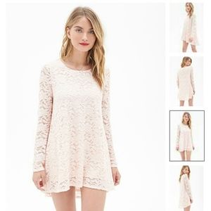 Pastel Pink Floral Lace Dress??Final Price??