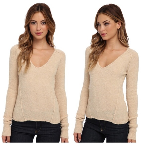 Free People Sweaters - 🆕 Free People Everyday V-Neck Sweater in Camel