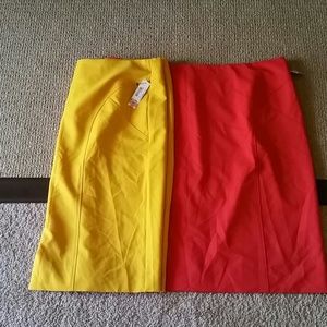 Two vibrant skirts