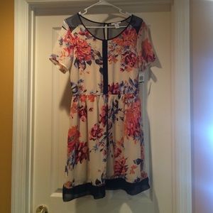 Bar III short sleeve floral print dress!