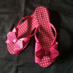 Melissa brand perforated bow sandals