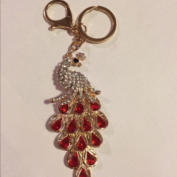 Swarvski crystals! Purse charm key ring