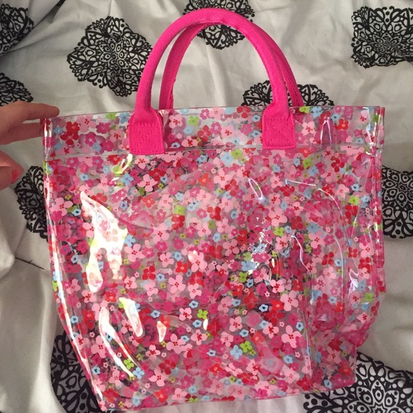 New Clear floral bag