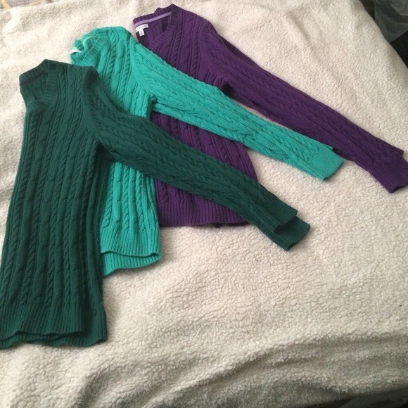 Set of (3) Croft & Barrow CableKnit Sweaters