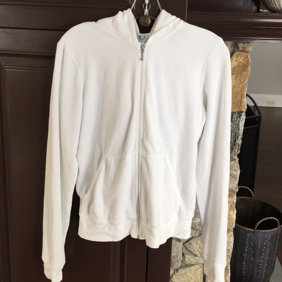 Juicy Couture Jackets & Blazers - Juicy couture velour white jacket
