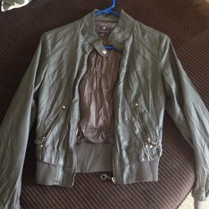 Grey pleather jacket