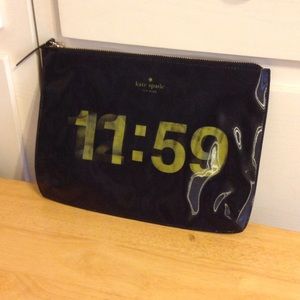 Kate Spade midnight holographic clutch