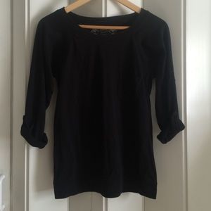 Black boat neck long sleeve
