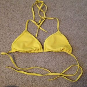 Pink by VS Yellow Triangle Swim Set