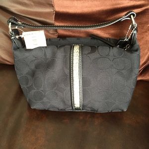 Black beaded Coach purse