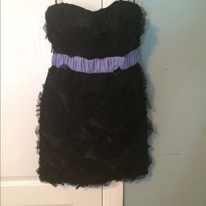 Black cocktail mini dress