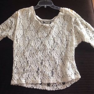 White lace off the shoulder