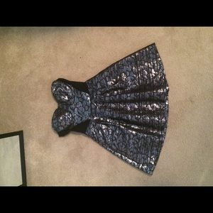 Textured black and silver dress