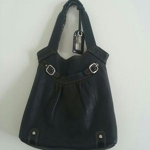 Black leather Fossil purse