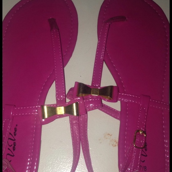 Pink Bow Sandals